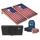 Cornhole American flag board
