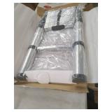 Ohuhu 12.5 FT Aluminum Telescoping Ladder, One-Button Retraction Extension Ladder, Collapsible Ladders with Spring Loaded Locking Mechanism, Telescopic Compact Ladders for Home, 330 Pound Capacity