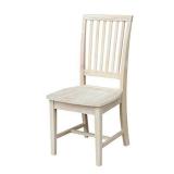 International Concepts Pair of Mission Side Chairs, Unfinished