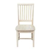 International Concepts Pair of Mission Side Chairs, Unfinished