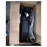 Office Chair Computer High Back Adjustable Ergonomic Desk Chair Executive PU Leather Swivel Task Chair with Armrests Lumbar Support (Black)