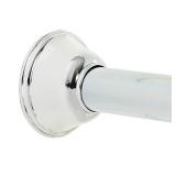 Zenna Home Rust-Resistant Adjustable Decorative Tension Shower Rod, 44"-72", Chrome