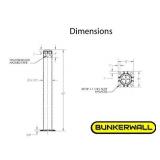 Bollard Post - Steel Safety Barrier Protection- Yellow Powder Coat 4.5" Diameter 42" Tall BW4542