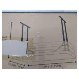 LIFETIME 80160 Commercial Height Adjustable Folding Utility Table, 4 Feet, White Granite