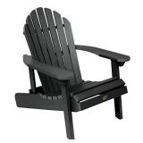 Highwood AD-CHL1-BKE Hamilton Made in the USA Adirondack Chair, Adult Size, Black