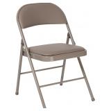 Flash Furniture HERCULES Series Double Braced Gray Vinyl Folding Chair