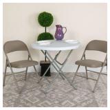 Flash Furniture HERCULES Series Double Braced Gray Vinyl Folding Chair