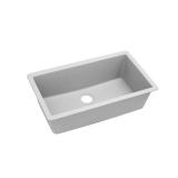 Elkay Quartz Classic 33" Rectangular Undermount Single Bowl Kitchen Sink,White