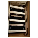 YATA Wood Foldable Pet Stairs Steps Dog Cat Ladder for SUV Sofa Beds Cars Portable - Black Cloth