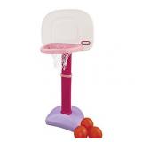 Little Tikes Toddler Easy Score Basketball Set, Adjustable Hoop, 3 Balls, Pink