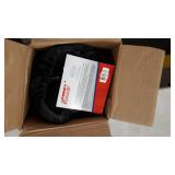 Coleman Camp Chair with 4-Can Cooler | Folding Beach Chair with Built In Drinks Cooler | Portable Quad Chair with Armrest Cooler for Tailgating, Camping & Outdoors , Black, Roomy seat: 24"