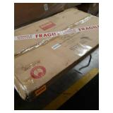 Fab Glass and Mirror CTW-FAB3000 High Gloss Coffee Oval Tempered Glass Top End Side Table, White