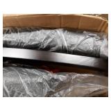 SONGMICS Set of 2 Bar Stools Kitchen Breakfast Chairs, with Button Tufted Backrest, Linen-Style Fabric, Solid Wood Legs, with Footrest, Dark Gray , Seat height: 29.9o RETAIL$599