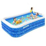 Inflatable Swimming Pool,118" X 72" X 22" Full-Size Family Blow Up Kiddie Pool for Kids, Adults,Toddlers,Garden, Outdoor with Backyard Summer Swim Center for Ages 3+