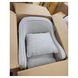 Madison Park Betty Slub Weave Wide Seat Swivel Arm Chair- Retail:$399.99