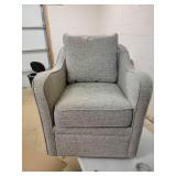 Madison Park Betty Slub Weave Wide Seat Swivel Arm Chair- Retail:$399.99