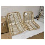 Sawtelle Outdoor Wicker Barstools (Set of 2) by Christopher Knight Home- Retail:$233.99