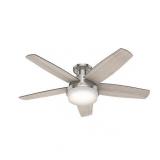 Hunter Avia 48 LED Low Profile Brushed Nickel Avia 48" 5 Blade Led Ceiling Fan- Retail:$134.99