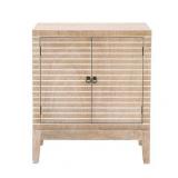 The Curated Nomad Fritz Tan Wood Cabinet- Retail:$461.99