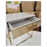 Reser Modern Glam Handcrafted Scroll Mesh Nightstand by Christopher Knight Home