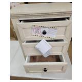 San Mateo Rustic White 3-drawer Nightstand- Retail:$259.99