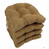 Blazing Needles 16-inch U-shaped Microsuede Chair Cushions (Set of 4)