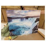 Noir Gallery Godafoss Waterfall Iceland Metal Wall Art Print- Retail:$189.99