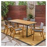 (Table only)Castano Outdoor Acacia Dining Table by Christopher Knight Home-