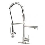 Kingston Brass Continental Pull Down Double Handle Kitchen Faucet