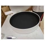 Zoe Mid-Century Modern Round Coffee Table with Storage - White - 29.53" Diameter