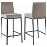 Velvet Counter Stool, Set of 2 - Retail:$255.54