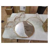 Metal Mirror Accent Table (16 inches wide x 30 inches high)- Retail:$85.49