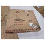 Porch & Den Mitchum Black Steel Rolling Adjustable C-shaped End Table