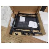 Porch & Den Mitchum Black Steel Rolling Adjustable C-shaped End Table