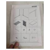 Porch & Den Mitchum Black Steel Rolling Adjustable C-shaped End Table