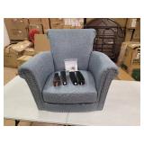 Brice Vintage Scroll Arm Studded Fabric Club Chair by Christopher Knight Home- Retail:$225.99