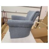 Brice Vintage Scroll Arm Studded Fabric Club Chair by Christopher Knight Home- Retail:$225.99