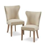 Madison Park Keeble Cream Dining Side Chair(Set of 2) - 25.25"w x 25.25"d x 39"h - Retail:$541.99