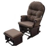 HomCom Nursery Glider Slider Rocking Chair with Ottoman Set- Retail:$248.99