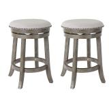 OSP Home Furnishings Metro 26 inch Backless Swivel Stools, 2 Pack- Retail:$166.99