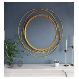 Carson Carrington Lacksta Round Wall Mirror - 32"H x 32"W x 1.5"D (Mirror only: 21"H x 21"W)- Retail:$122.99