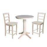 (Top Only)30" Round Top Pedestal Counter Height Table Top Unfinished