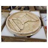 (Top Only)30" Round Top Pedestal Counter Height Table Top Unfinished