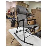 Homall Patio Rocking Chair Zero Gravity Chair Outdoor Folding Recliner Foldable Lounge Chair Outdoor Pool Chair- Retail:$87.99