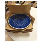 Euro Ceramica Fez Reactive 16 Piece Crackle-Glaze Stoneware Dinnerware Set (Service for 4)- Retail:$79.98