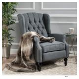 Christopher Knight Home Walter Light Beige Fabric Recliner Club Chair -Charcoal Retail:$394.49