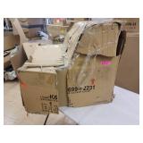 HomePop Emerson Rolled Arm Accent Chair - Dove Grey Stripe- Retail:$339.49