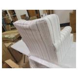 HomePop Emerson Rolled Arm Accent Chair - Dove Grey Stripe- Retail:$339.49