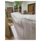 HomePop Emerson Rolled Arm Accent Chair - Dove Grey Stripe- Retail:$339.49