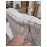 HomePop Emerson Rolled Arm Accent Chair - Dove Grey Stripe- Retail:$339.49